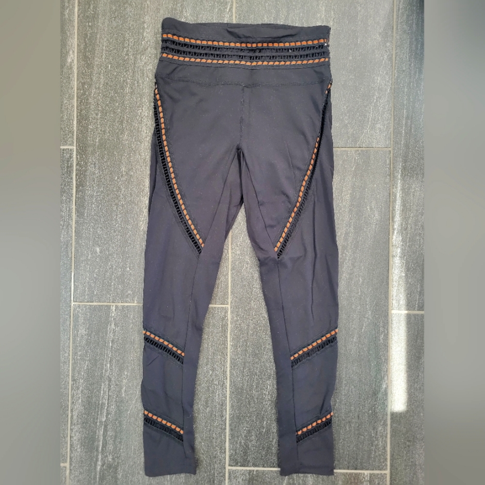 Free People Movement black Leggings with cutouts size small